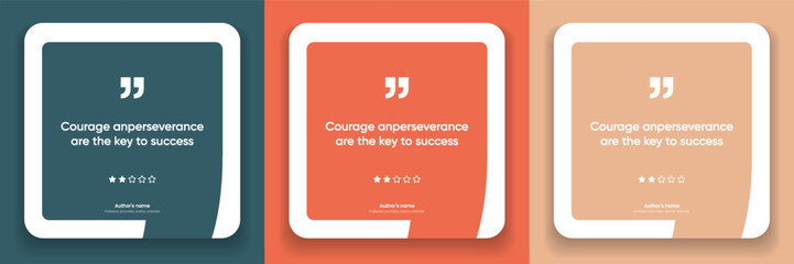 3D bubble testimonial banner, quote, infographic. Social media post template designs for quotes. Empty speech bubbles, quote bubbles and text box. Vector Illustration EPS10.