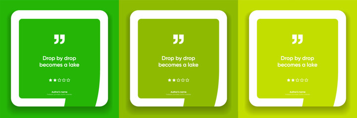 3D bubble testimonial banner, quote, infographic. Social media post template designs for quotes. Empty speech bubbles, quote bubbles and text box. Vector Illustration EPS10.