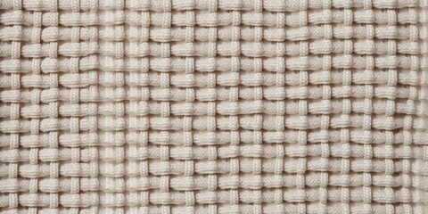 Closeup of a White Woven Fabric Texture