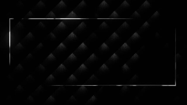 Luxury gold title border background. Black abstract text banner. Blank vip leather backdrop with golden frame. Copy space for casino royal or grand hotel logo