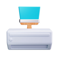 air conditioner 3d render icon