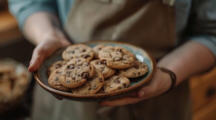 Delicious Homemade Cookies Arranged Artfully on a Plate
