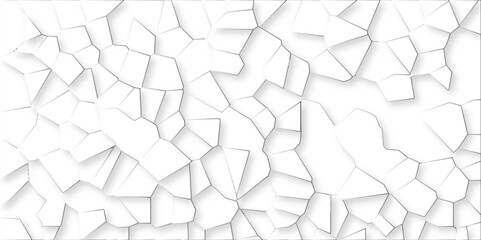 White quartz crystalized broken glass effect vector background. 3d papercut and multi-layer cutout geometric pattern on vector background. broken stained glass gray lines geometric pattern.