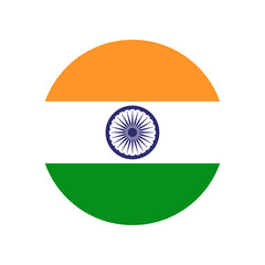 Round India flag icon