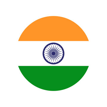 Round India flag icon