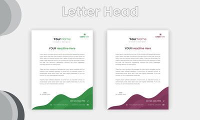 unique letter head design template and vector design 