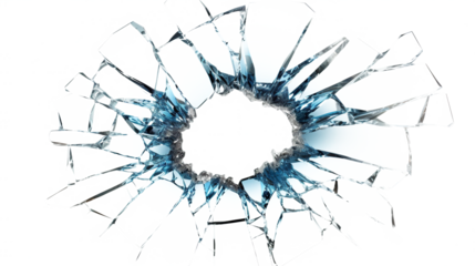 Broken glass cut out