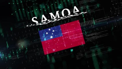 Samoa with Digital flag Intro - Powered by Adobe