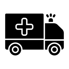 Ambulance Glyph Icon