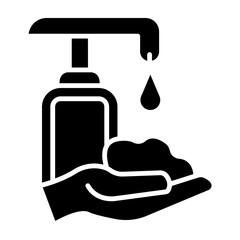 Handwash Glyph Icon