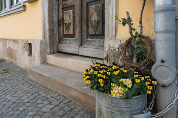 Blumen-Kübel im Eingangsbereich