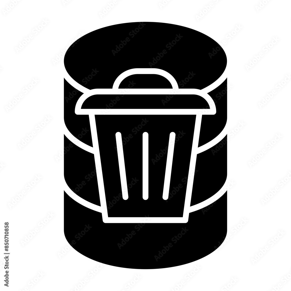 Canvas Prints trash can icon