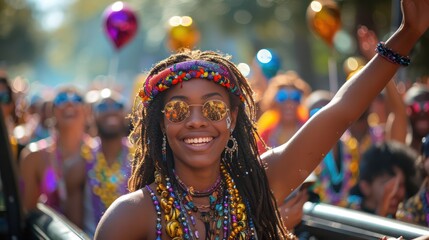 People enjoying traditional dances at Carnival, Brazil.