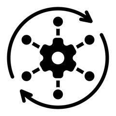 Automated Solutions Glyph Icon