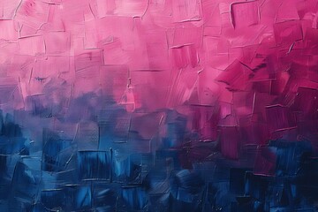 Abstract painting with a predominance of pink, red and black shades in the style of expressionism, with bright strokes and dynamic colors. Banner