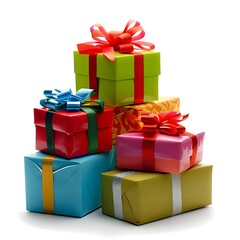 Obraz premium set of gift boxes with bows