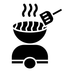 Barbecue Glyph Icon