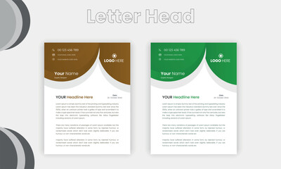  letter head design template vector design 