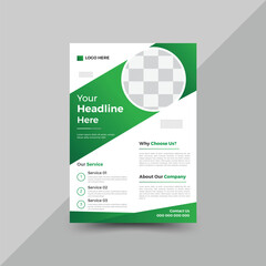Corporate colorful modern business flyer template design. organic shapes flyer and creative design, vector illustration template in A4 size.