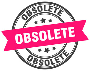 obsolete stamp. obsolete label on transparent background. round sign