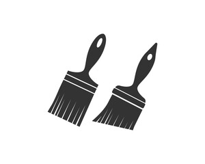 paintbrush silhouette white paintbrush