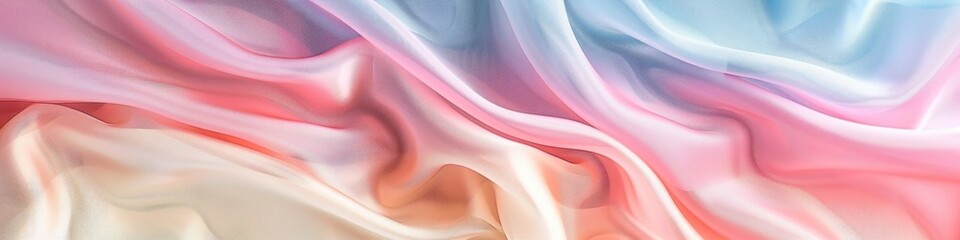 Obraz premium A symphony of pastel hues flows across silky fabric