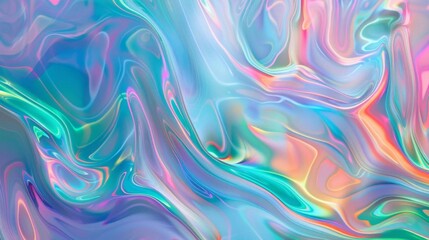 Obraz premium Opalescent abstract background with vibrant hues of blue, green, and pink, creating a mesmerizing gemstone effect