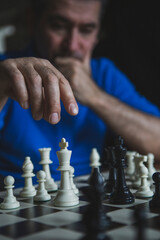 Man playing chess