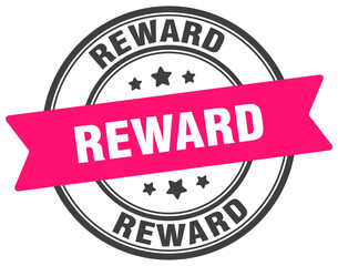 reward stamp. reward label on transparent background. round sign