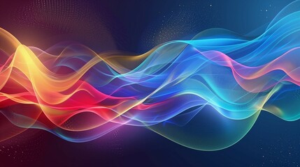 Abstract Colorful Flowing Wave Lines Background for Keynote or Presentation Design, Featuring Dynamic and Vibrant Patterns for a Modern and Engaging Visual
