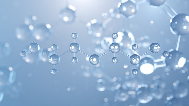 diethylene glycol molecular structure 3d, alcohol solvents, structural chemical formula view from a microscope