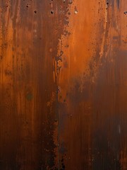 Obraz premium Grunge rusty orange-brown metal corten steel stone background.