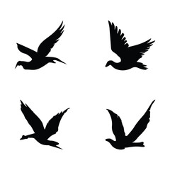 Fototapeta premium Bird Silhouette vector illustration, perfect for logo design, art projects, and graphic design.