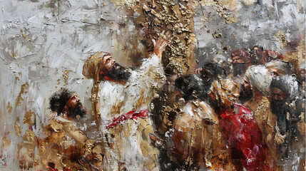 Dramatic Biblical Illustration: The Stoning of Stephen Gen AI