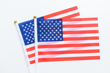 american wave flag texture isolated on white background, USA