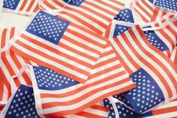 Fototapeta premium american wave flag texture background, USA