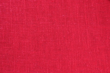 red hemp viscose natural fabric cloth color, sackcloth rough texture of textile fashion abstract background