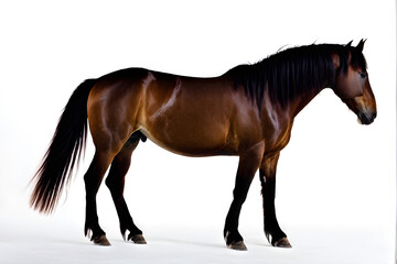 Obraz premium Horse in white background