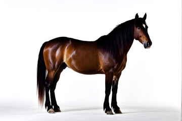Obraz premium Horse in white background