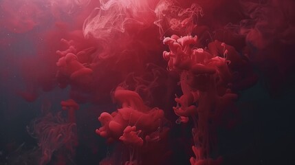 Fototapeta premium Stunning smoke cloud dust background in a maroon colour. Smoke cloud, fog mist over a field.