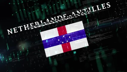 Netherlands Antilles with Digital flag Intro - Powered by Adobe