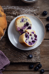 gâteau moelleux myrtille fait maison pour le goûter bundt cake