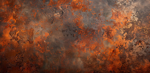 Obraz premium A weathered wall showing extensive rust and peeling paint, creating a grungy background.
