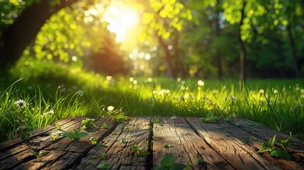 green spring background panorama