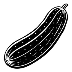  Cucumber silhouette vector illustration 