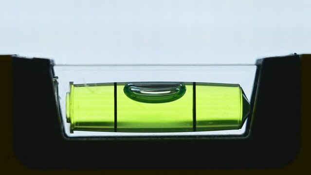 Macro of a tubular spirit level