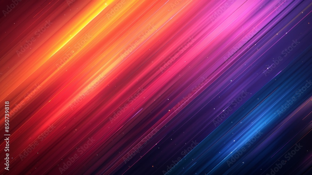 Wall mural abstract diagonal lines and glowing particles