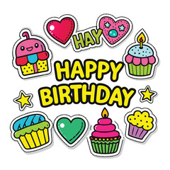 Happy birthday vector design