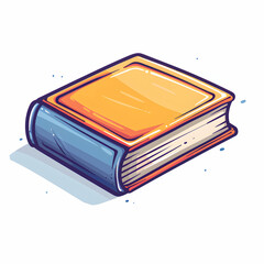 3D Flat Icon Book with Copy Space on White Background   Vector Illustration for Education and Learning Materials in Doodle Line Cartoon Style