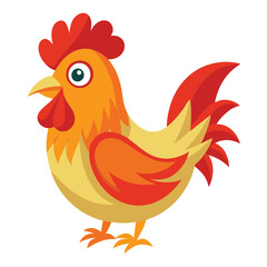 A  cute chicken looks grateful